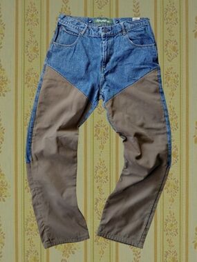 Vintage 90s Remington Two-Tone Paneled Workwear Brush Jeans